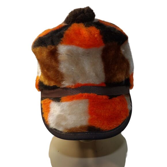 Vintage Men's Heavy Duty Calico Hat Size  7 3/8 Fuzz - Picture 1 of 4